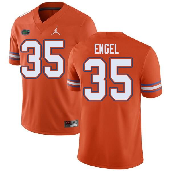 Men's NCAA Florida Gators Kyle Engel #35 Stitched Authentic Jordan Brand Orange College Football Jersey GYN1865IB